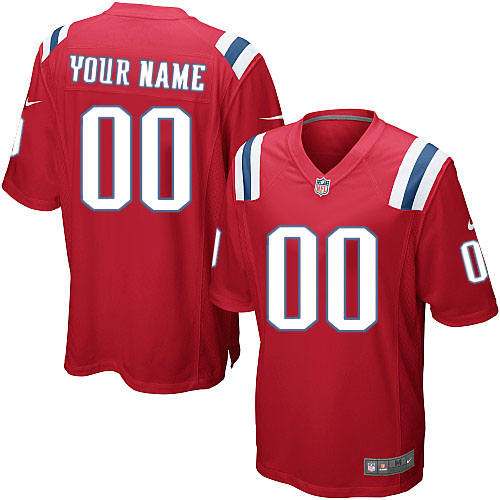 Nike New England Patriots Customized Red Stitched Youth NFL Jersey